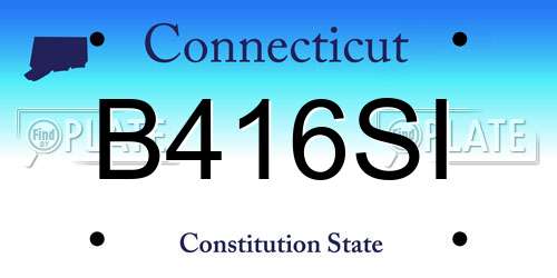 B416SI Connecticut License Plate