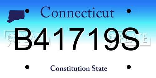 B41719S Connecticut License Plate