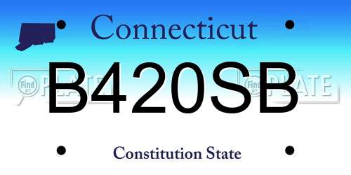 B420SB Connecticut License Plate