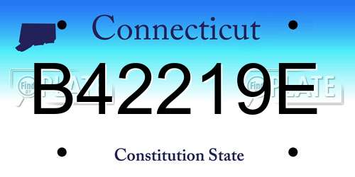 B42219E Connecticut License Plate