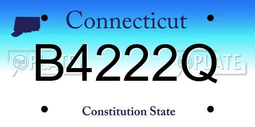 B4222Q Connecticut License Plate