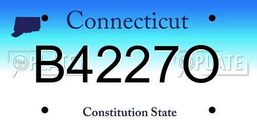 B4227O Connecticut License Plate