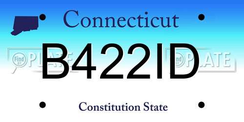 B422ID Connecticut License Plate
