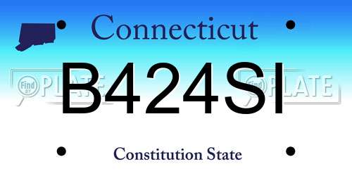 B424SI Connecticut License Plate