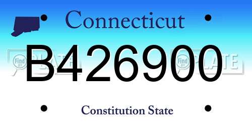 B426900 Connecticut License Plate