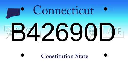 B42690D Connecticut License Plate