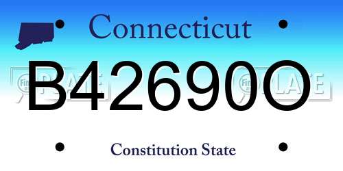 B42690O Connecticut License Plate