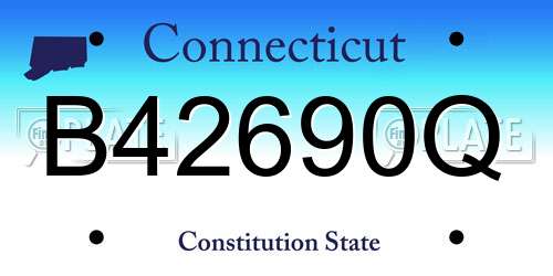 B42690Q Connecticut License Plate