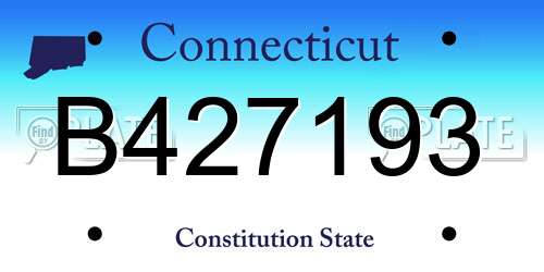 B427193 Connecticut License Plate