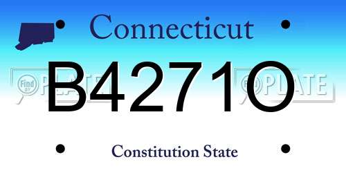 B4271O Connecticut License Plate