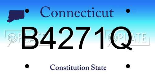B4271Q Connecticut License Plate