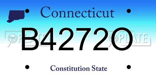 B4272O Connecticut License Plate
