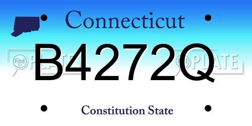 B4272Q Connecticut License Plate