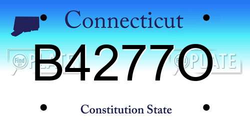 B4277O Connecticut License Plate