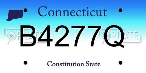 B4277Q Connecticut License Plate