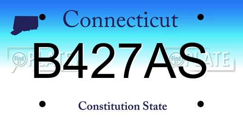 B427AS Connecticut License Plate
