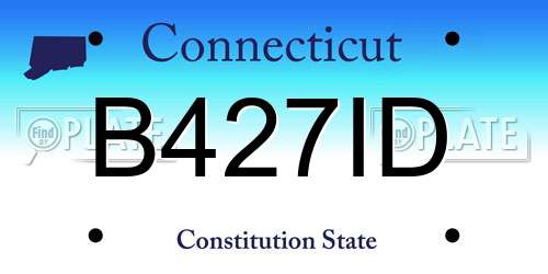 B427ID Connecticut License Plate