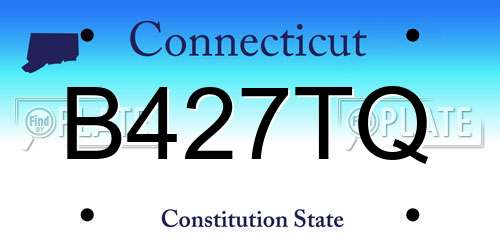 B427TQ Connecticut License Plate