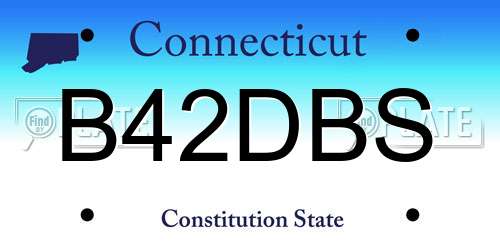 B42DBS Connecticut License Plate