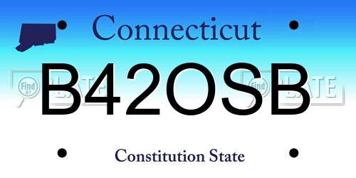 B42OSB Connecticut License Plate