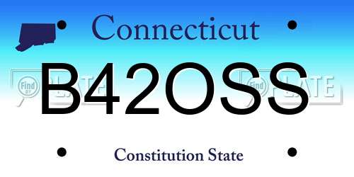 B42OSS Connecticut License Plate