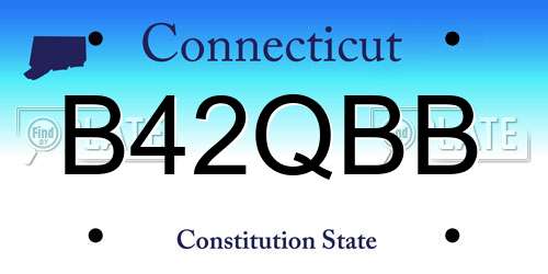 B42QBB Connecticut License Plate