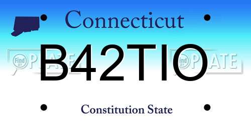B42TIO Connecticut License Plate