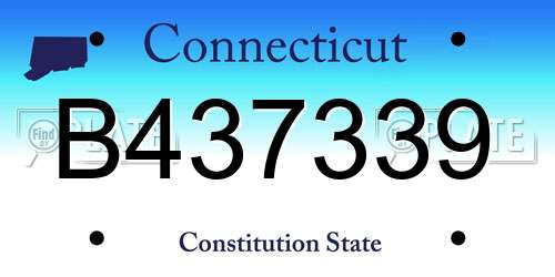 B437339 Connecticut License Plate