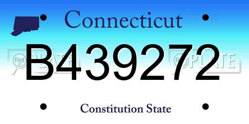 B439272 Connecticut License Plate