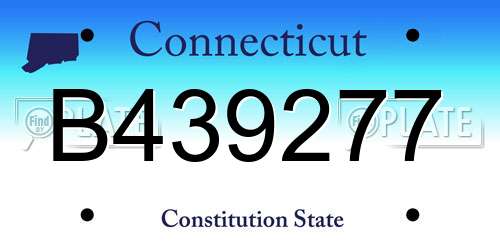 B439277 Connecticut License Plate
