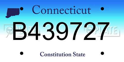 B439727 Connecticut License Plate