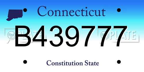 B439777 Connecticut License Plate