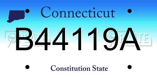 B44119A Connecticut License Plate