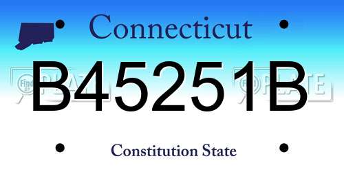 B45251B Connecticut License Plate