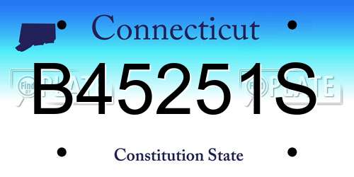 B45251S Connecticut License Plate