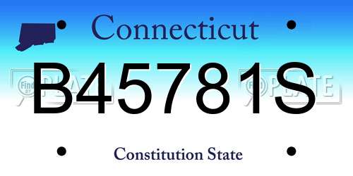 B45781S Connecticut License Plate