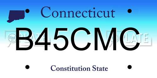B45CMC Connecticut License Plate