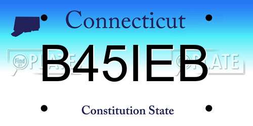 B45IEB Connecticut License Plate
