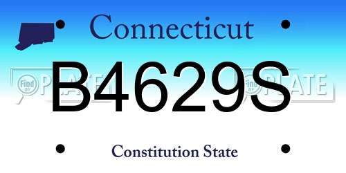 B4629S Connecticut License Plate