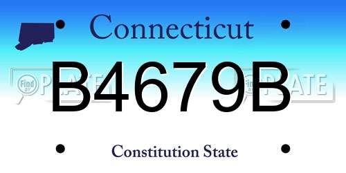 B4679B Connecticut License Plate