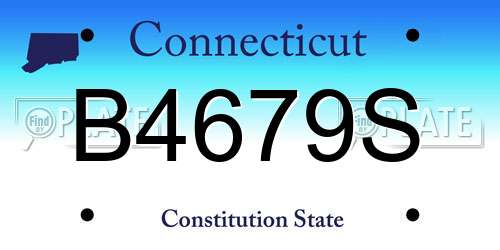 B4679S Connecticut License Plate