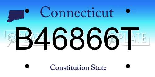 B46866T Connecticut License Plate