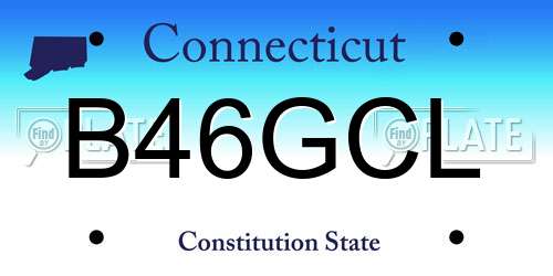 B46GCL Connecticut License Plate