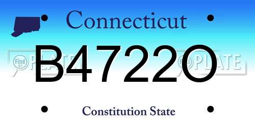 B4722O Connecticut License Plate