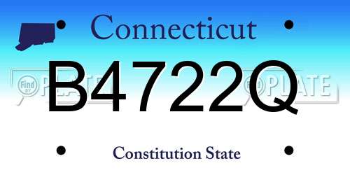 B4722Q Connecticut License Plate
