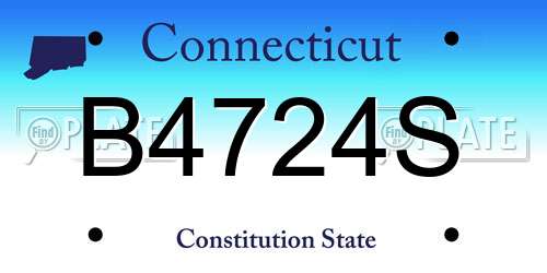 B4724S Connecticut License Plate