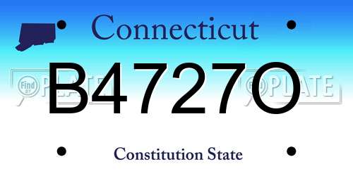 B4727O Connecticut License Plate