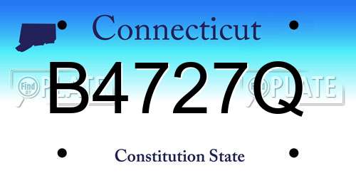 B4727Q Connecticut License Plate