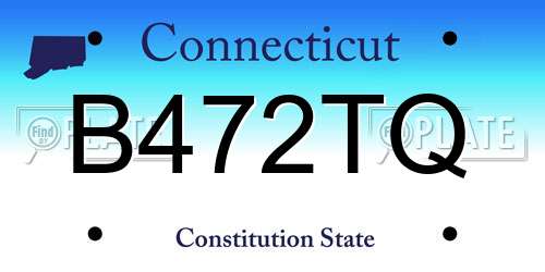 B472TQ Connecticut License Plate