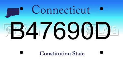 B47690D Connecticut License Plate